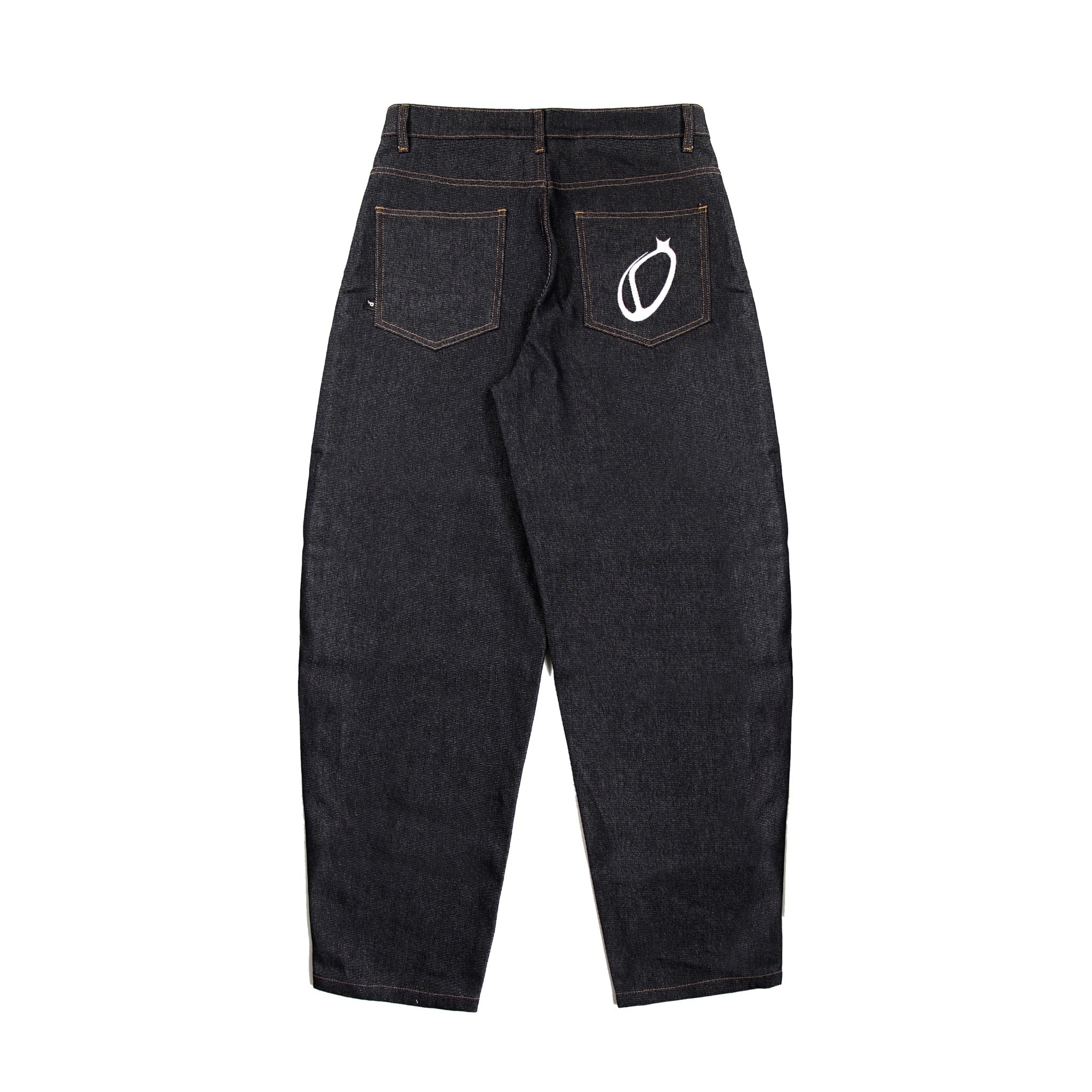 Demoan Baggy Balloon Raw Jeans Unisex Black