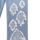 W.Essentiels Label Bleu Cascade Hirondelle Washed Embroidered Baggy Denim Bleach Wash