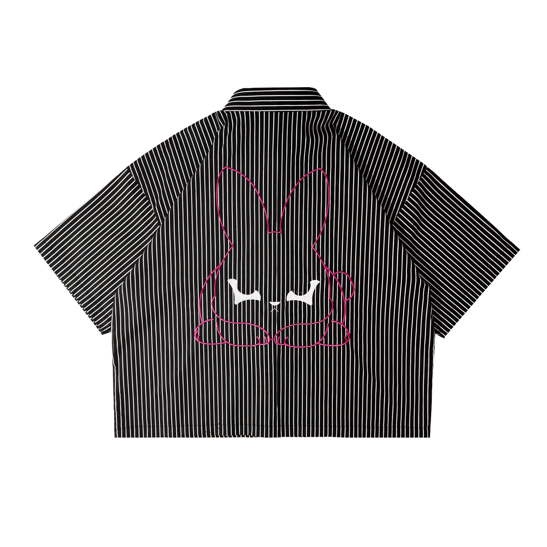 W.Essentiels X HasyaKyla Sables Pinstripe Boxy Shirt Black Stripes