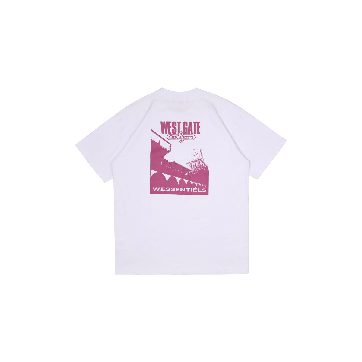 W.Essentiels VfL Weimar Merchandise Stadium Boxy cut T-shirt Blanc/Rosewood