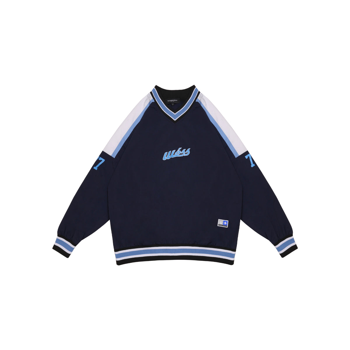 W.Essentiels Epinal Chiefs Warmup Crewneck Navy Blu/Blanc